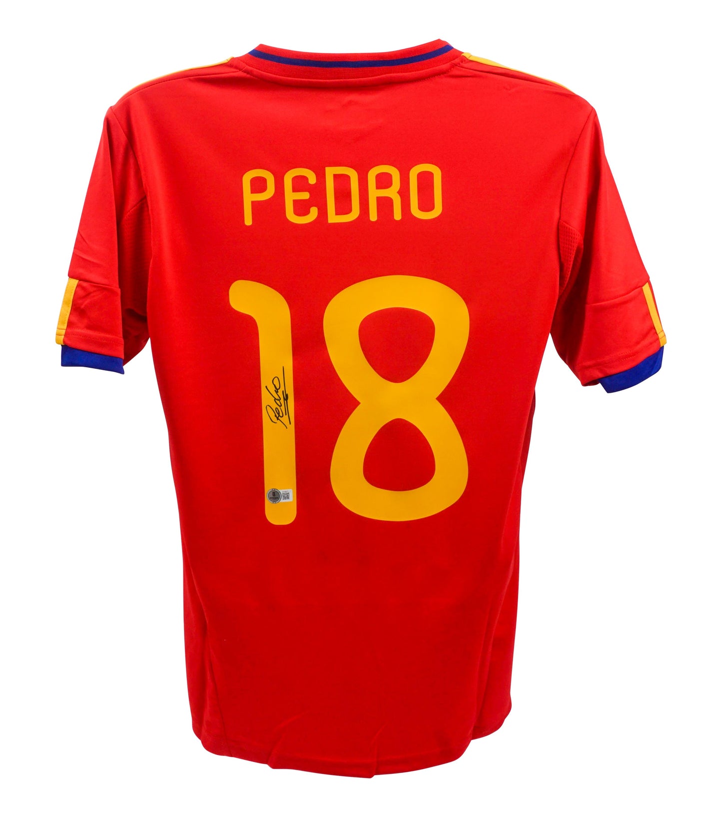 Pedro Signed Spain Adidas Authentic Jersey (Beckett)