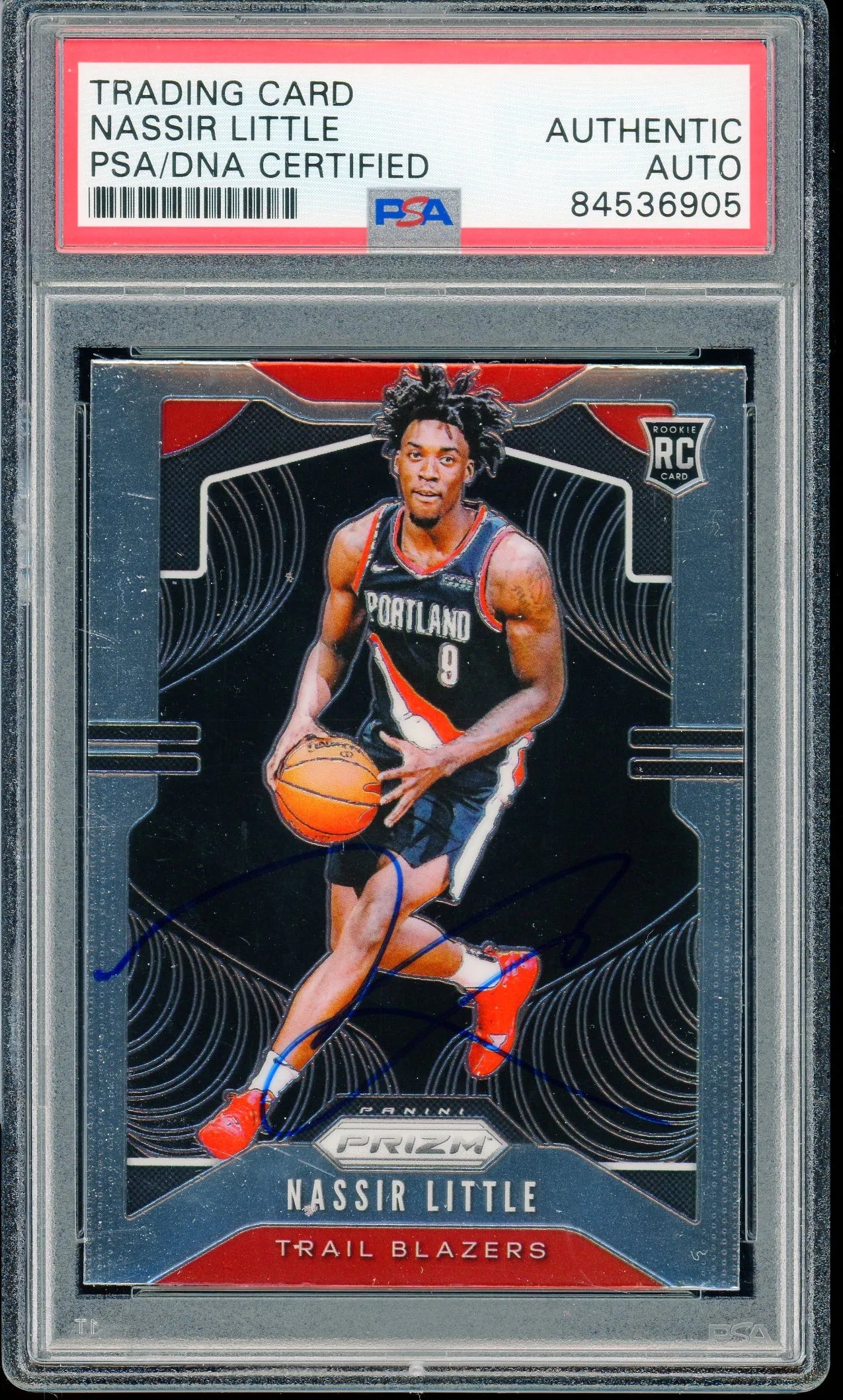 Nassir Little Signed 2019 Panini Prizm RC (PSA) - Rookie Card