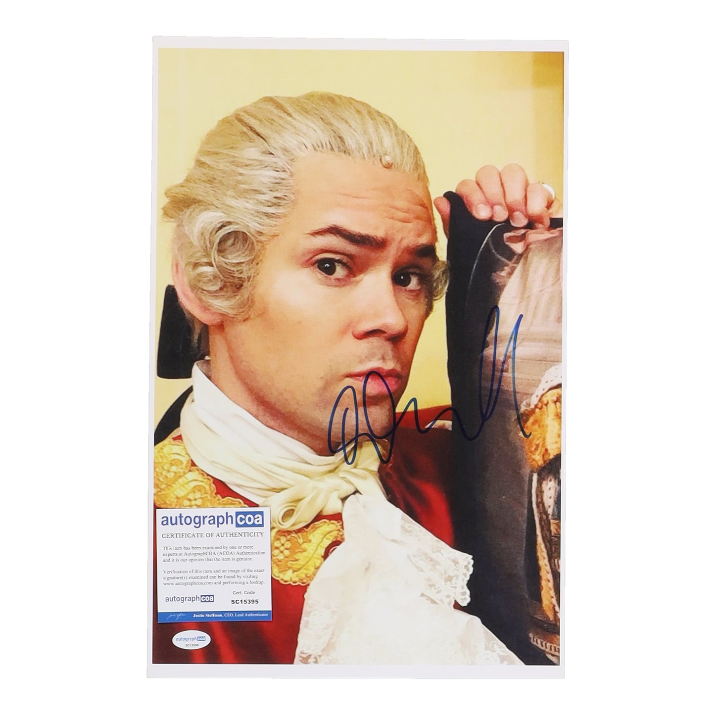 Andrew Rannells Signed "Hamilton" 11x17 Photo (ACOA) - King George III