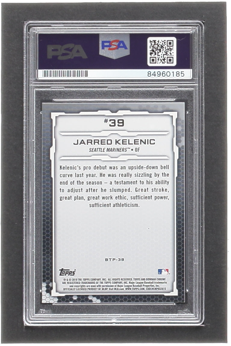 Jarred Kelenic Signed 2019 Bowman Chrome Scouts Top 100 #BTP39 RC (PSA) - Rookie Card