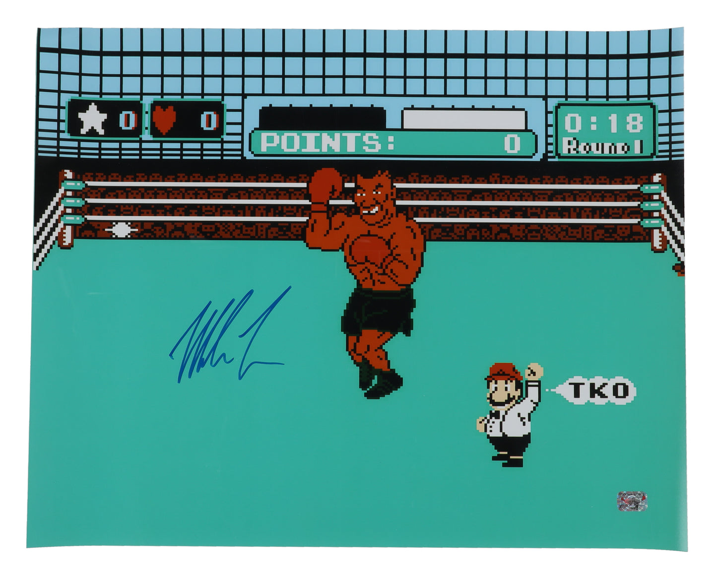 Mike Tyson Signed "Punch-Out!!" 16x20 Photo (Tyson)
