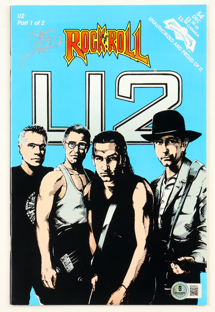 Jay Allen Sanford Signed (Beckett) 1993 "Rock N Roll Comics: U2" Issue #54 with "Rock N Roll Comics: U2" Issue #55 Revolutionary Comic Book - Part 2 of 2 Unsigned
