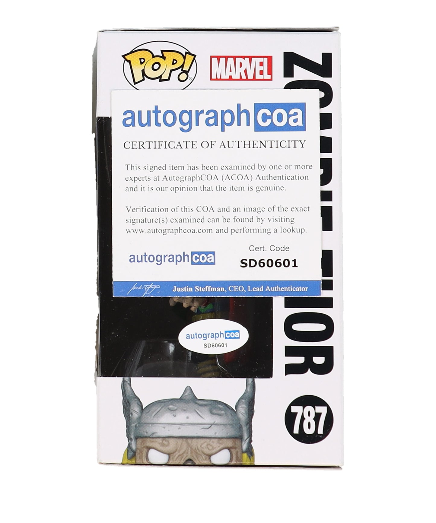 Robert Kirkman Signed (ACOA) "Marvel Zombies" #787 Zombie Thor Funko Pop - Entertainment Earth Exclusive