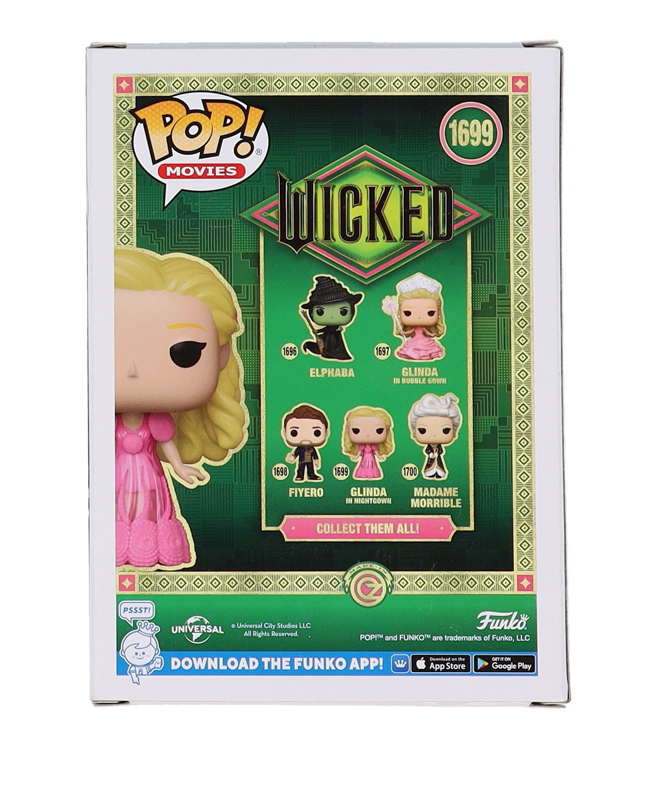 Jon Chu Signed (PSA) "Wicked" Glinda In Nightgown #1699 Funko Pop! Vinyl Figure - Director