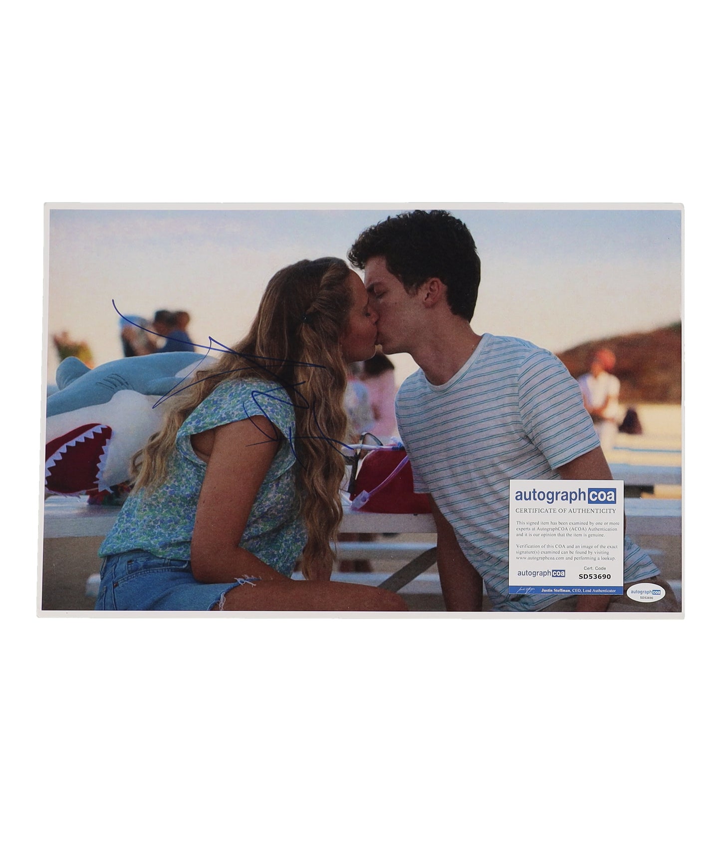 Andrew Barth Feldman Signed (ACOA) "No Hard Feelings" 11x17 Photo - Percy Becker