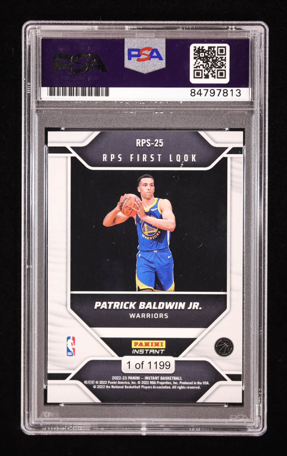 Patrick Baldwin Jr. Signed 2022-23 Panini Instant RPS First Look #RPS25 RC (PSA | Auto 10) Rookie Card
