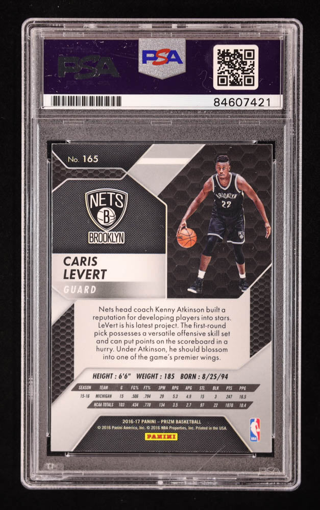 Caris Levert Signed 2016-17 Panini Prizm #165 RC (PSA) Rookie Card
