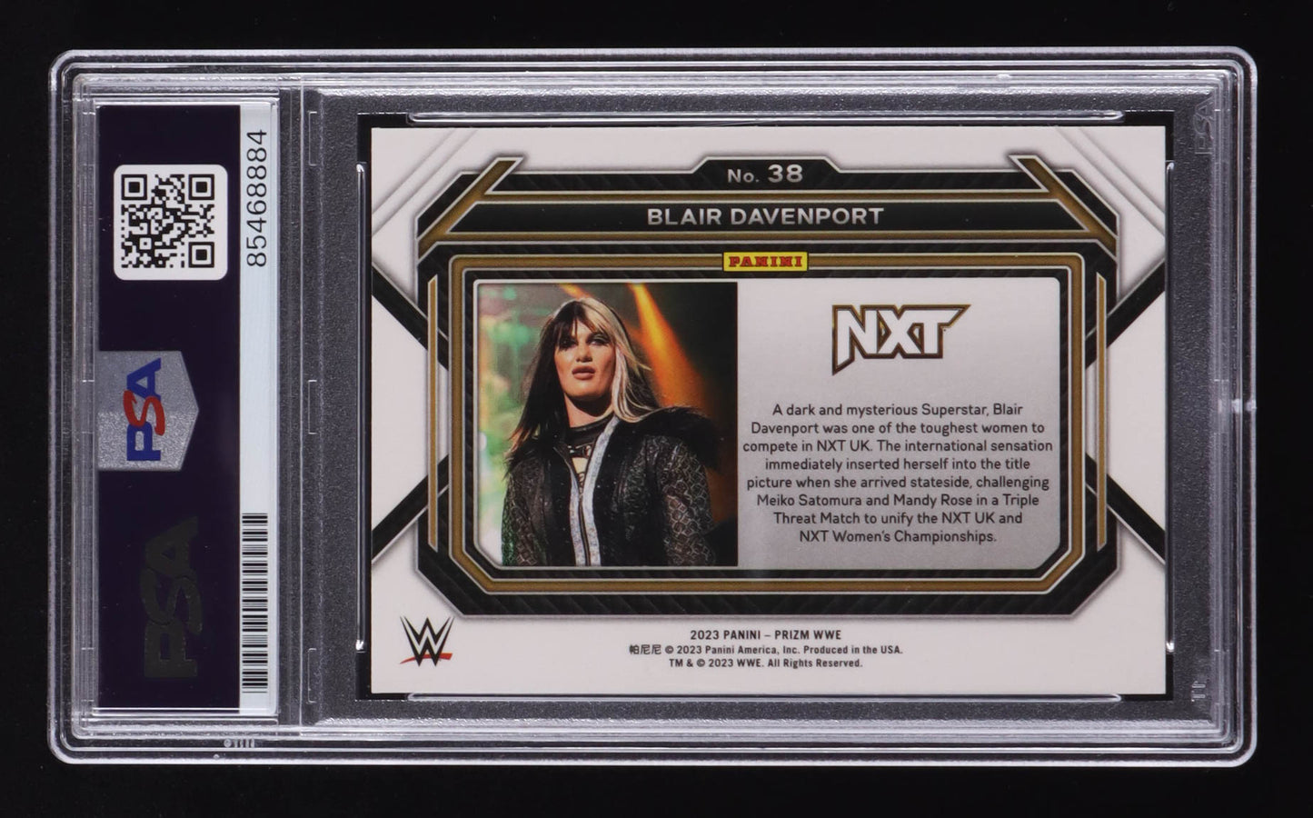 Blair Davenport Signed 2023 Panini Prizm WWE #38 (PSA)