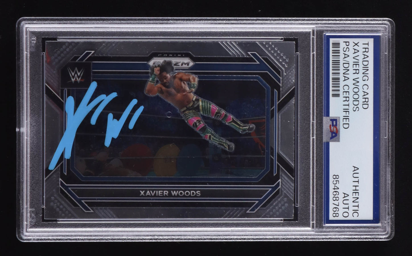 Xavier Woods Signed 2023 Panini Prizm WWE #43 (PSA)
