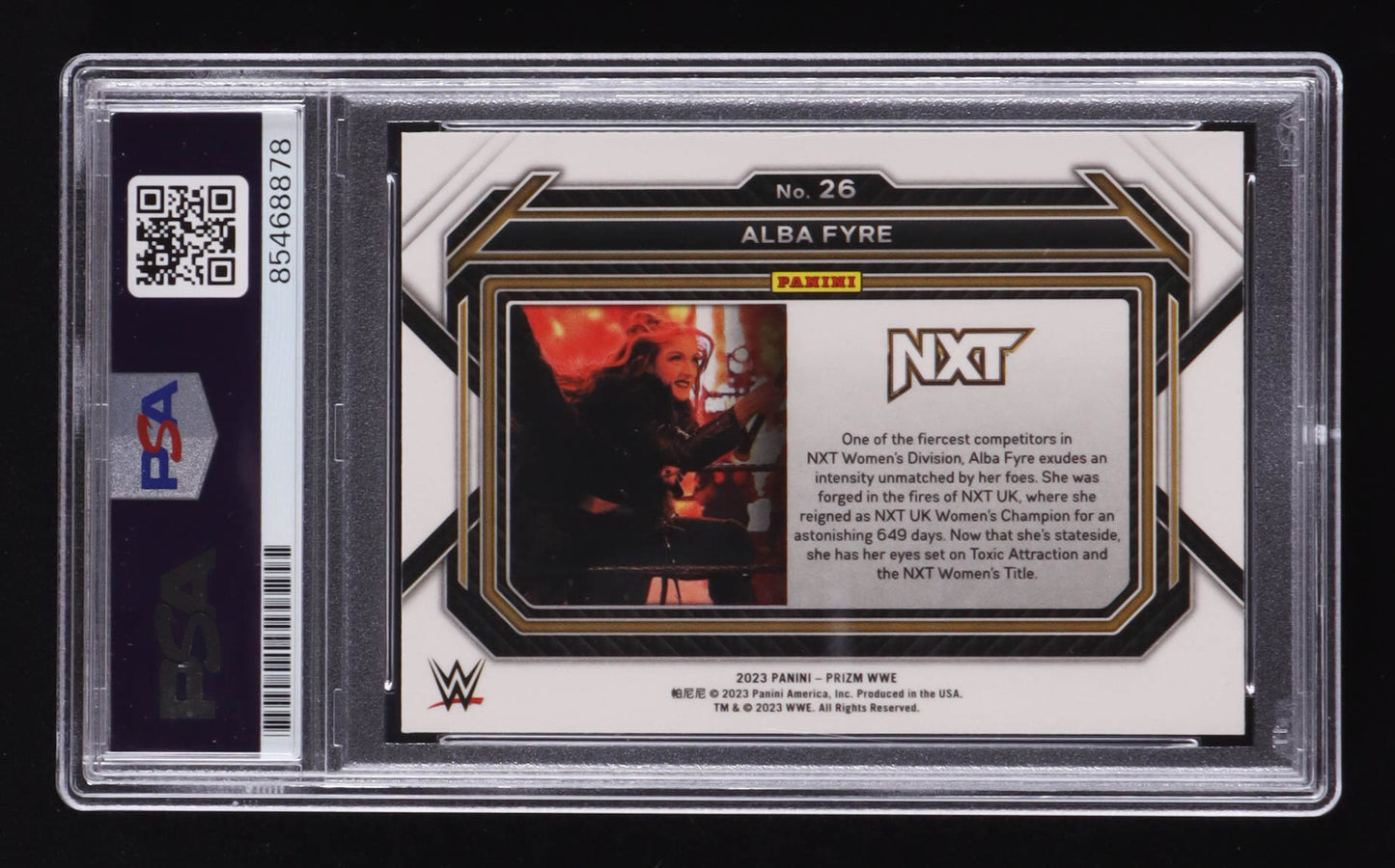 Alba Fyre Signed 2023 Panini Prizm WWE #26 (PSA)