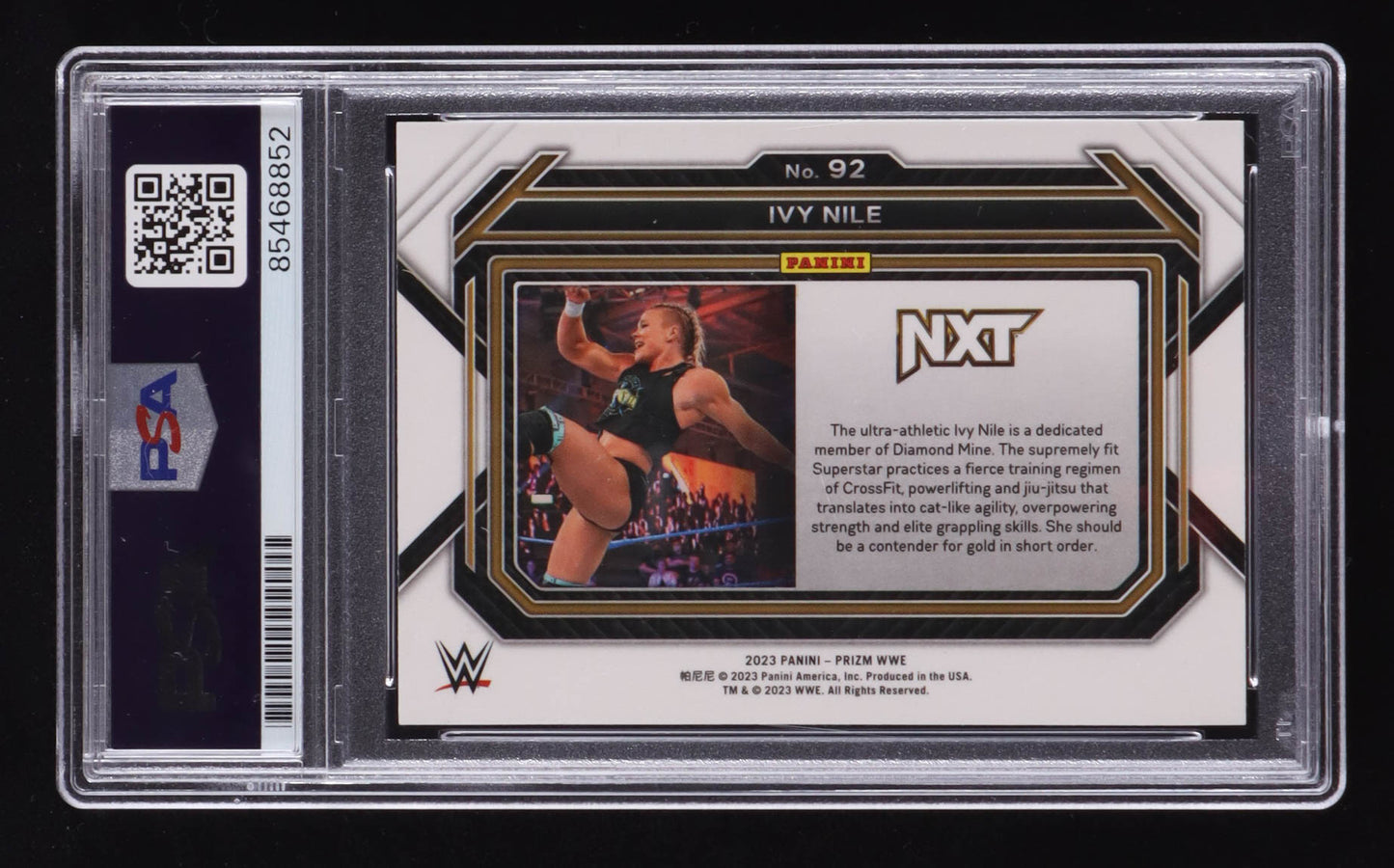 Ivy Nile Signed 2023 Panini Prizm WWE #92 (PSA)