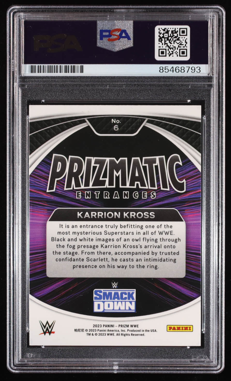Karrion Kross Signed 2023 Panini Prizm WWE Prizmatic Entrances #6 (PSA | PSA Authentic) Autograph Graded PSA Authentic