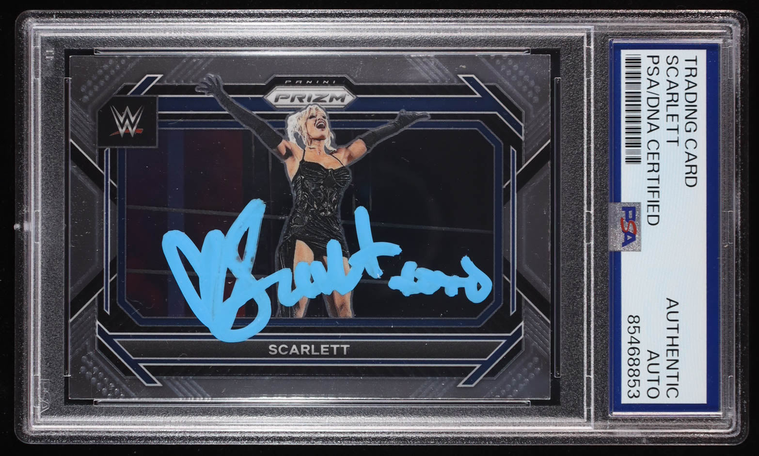 Scarlett Signed 2023 Panini Prizm WWE #69 (PSA | Auto Grade PSA Authen Autograph Boss Scarlett Signed 2023 Panini Prizm WWE #69 (PSA | Auto Grade PSA Authen Autograph Boss