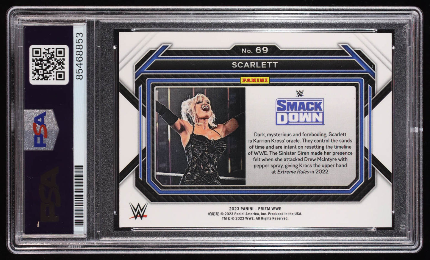 Scarlett Signed 2023 Panini Prizm WWE #69 (PSA | Auto Grade PSA Authentic) Autograph Graded PSA Authentic