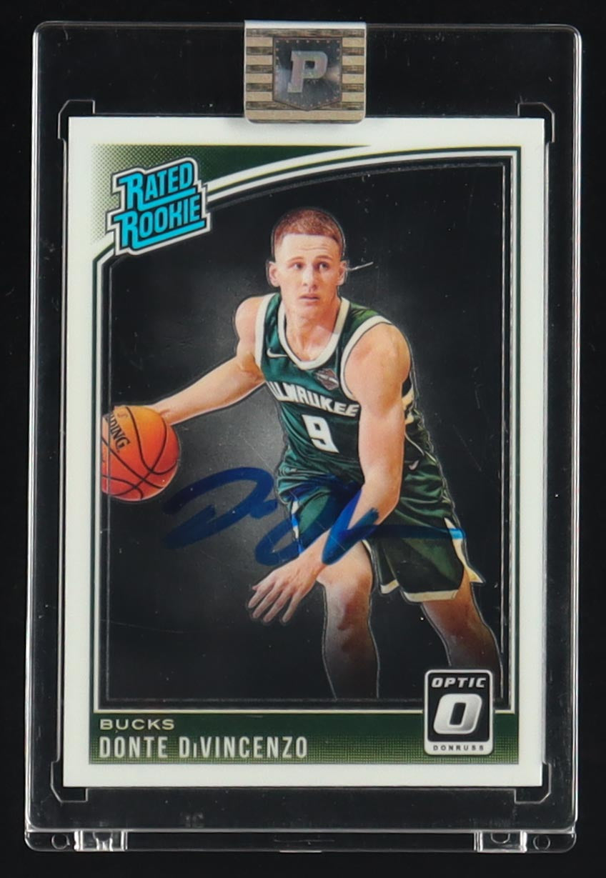Donte DiVincenzo Signed 2018-19 Donruss Optic #164 RC (PA Encapsulated) Rookie Card