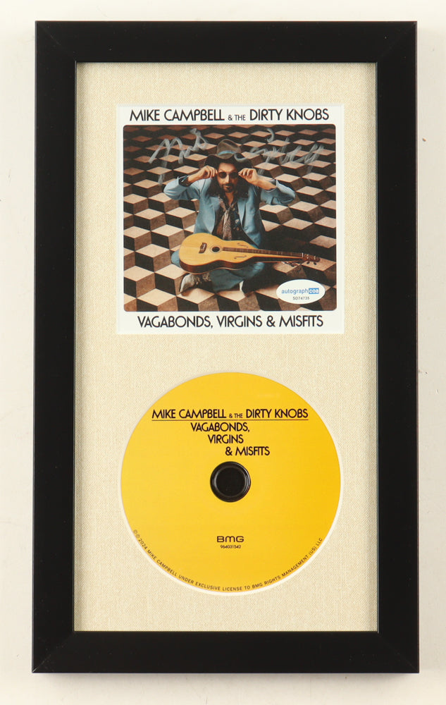 Mike Campbell Signed (ACOA) Custom Framed "Vagabonds, Virgins, & Misfits" CD Album Insert Display With Disc