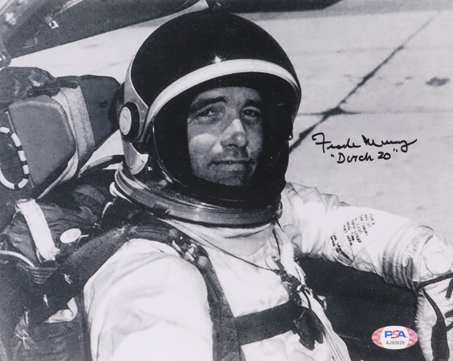 Frank Murray Signed (PSA) 8x10 Photo Inscribed "Dutch 20" - Oxcart Pilot CIA