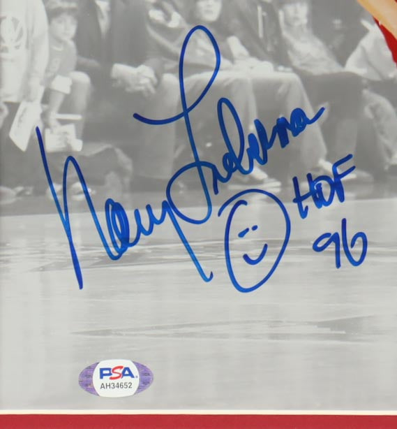 Nancy Lieberman Signed (PSA) Custom Framed Photo Display Inscribed "HOF 96"