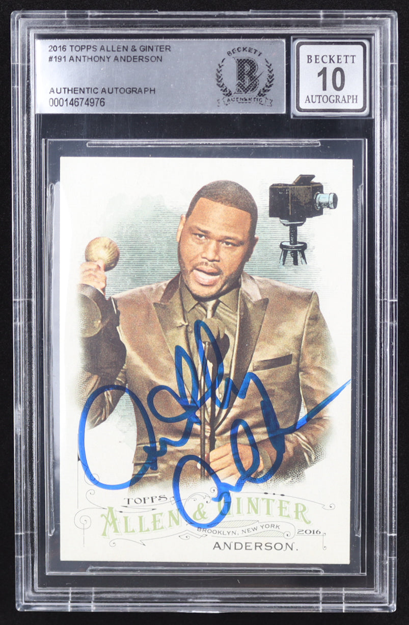 Anthony Anderson Signed 2016 Topps Allen & Ginter #191 (BGS | Autograph Grade 10)