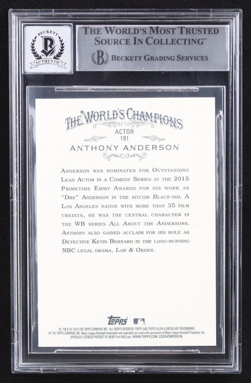 Anthony Anderson Signed 2016 Topps Allen & Ginter #191 (BGS | Autograph Grade 10)