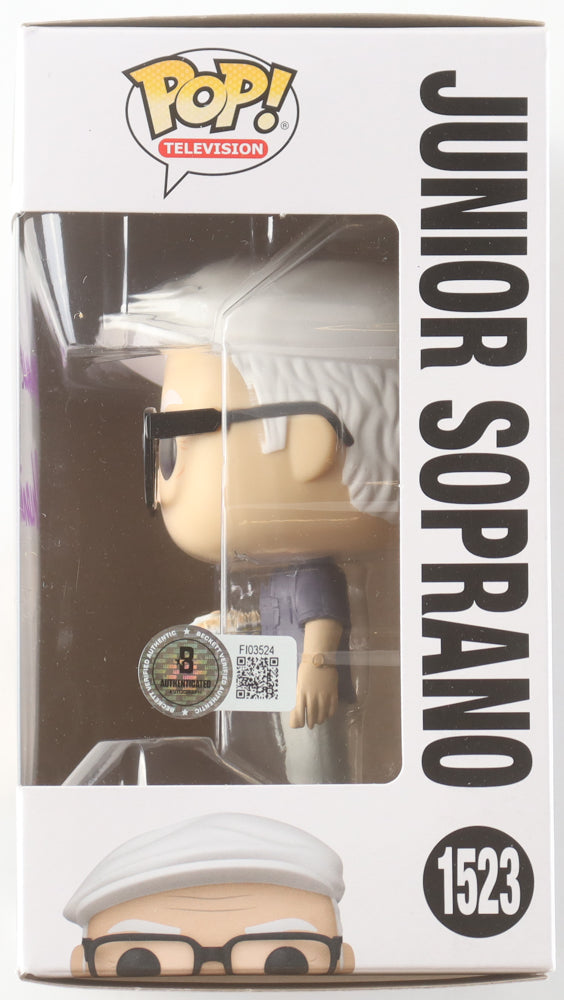 Dominic Chianese Signed (Beckett) "The Sopranos" #1523 Junior Soprano Funko Pop! Vinyl Figure - Junior Soprano