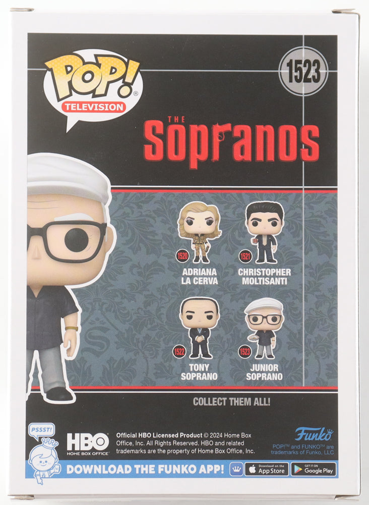 Dominic Chianese Signed (Beckett) "The Sopranos" #1523 Junior Soprano Funko Pop! Vinyl Figure - Junior Soprano