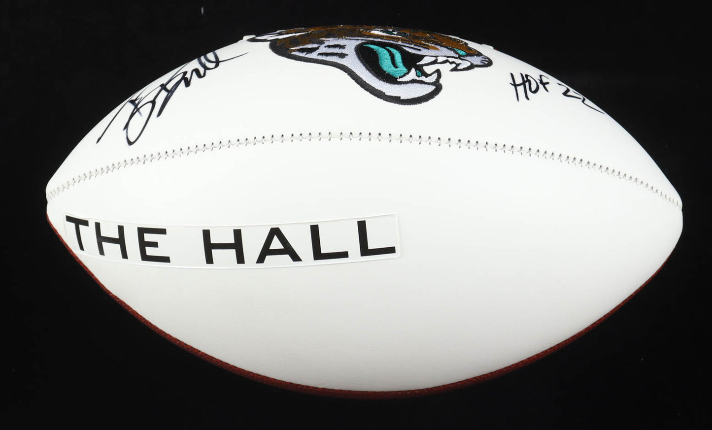 Tony Boselli Signed (JSA) Jaguars 'The Hall' Logo Football Inscribed "HOF 22" - JSA Witnessed