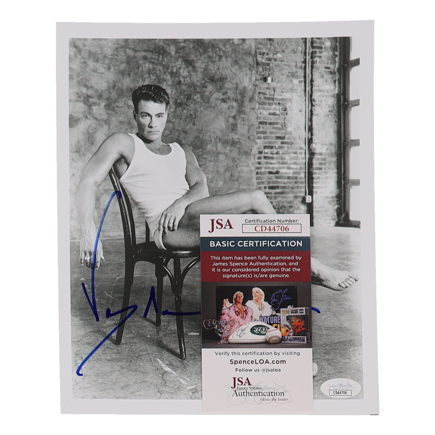 Jean-Claude Van Damme Signed 8x10 Photo (JSA)