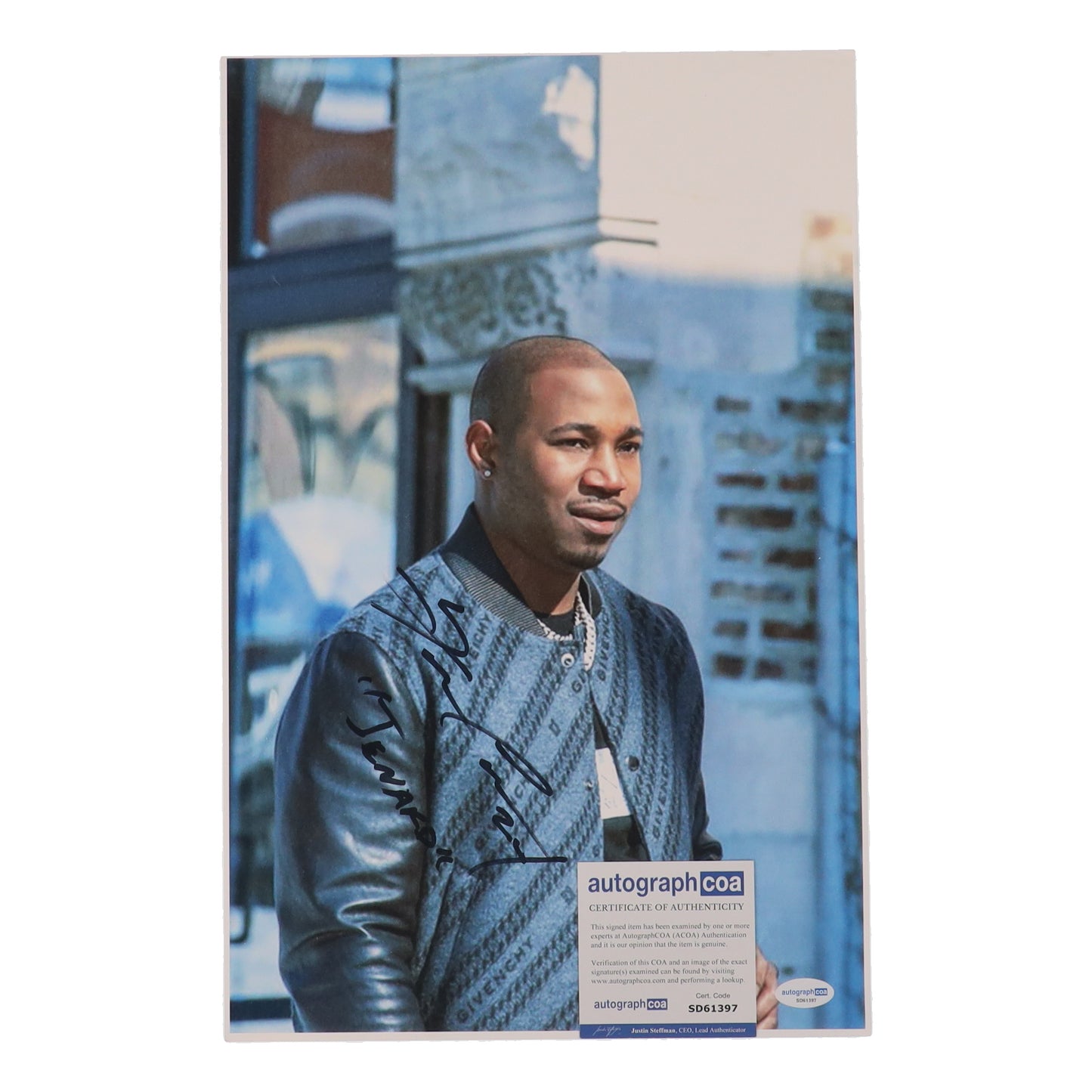 Kris D. Lofton Signed (ACOA) "Power Book IV: Force" 11x17 Photo Inscribed "Jenard" - Jenard Sampson