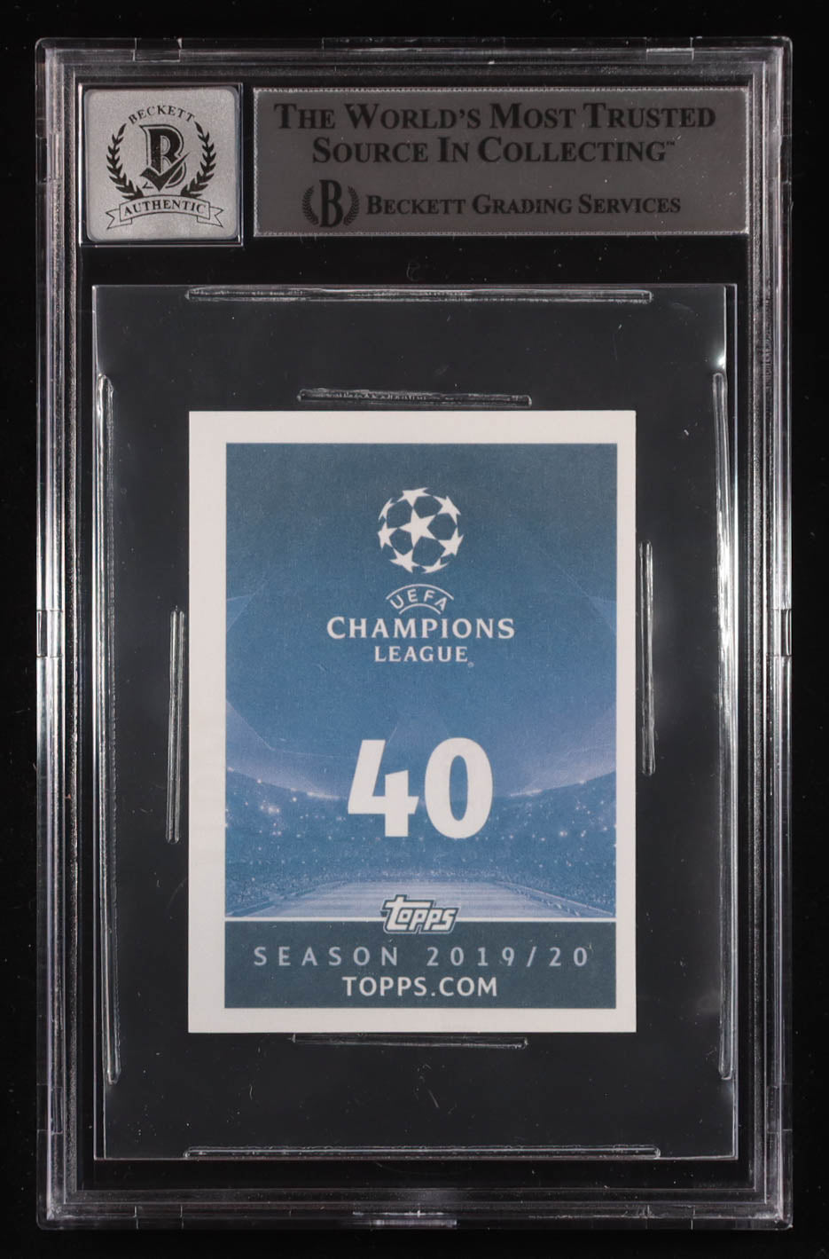 Joao Felix Signed 2019-20 Topps UEFA Champions League Stickers #40 RC (BGS | Auto 10) Rookie Card | Beckett Witnessed