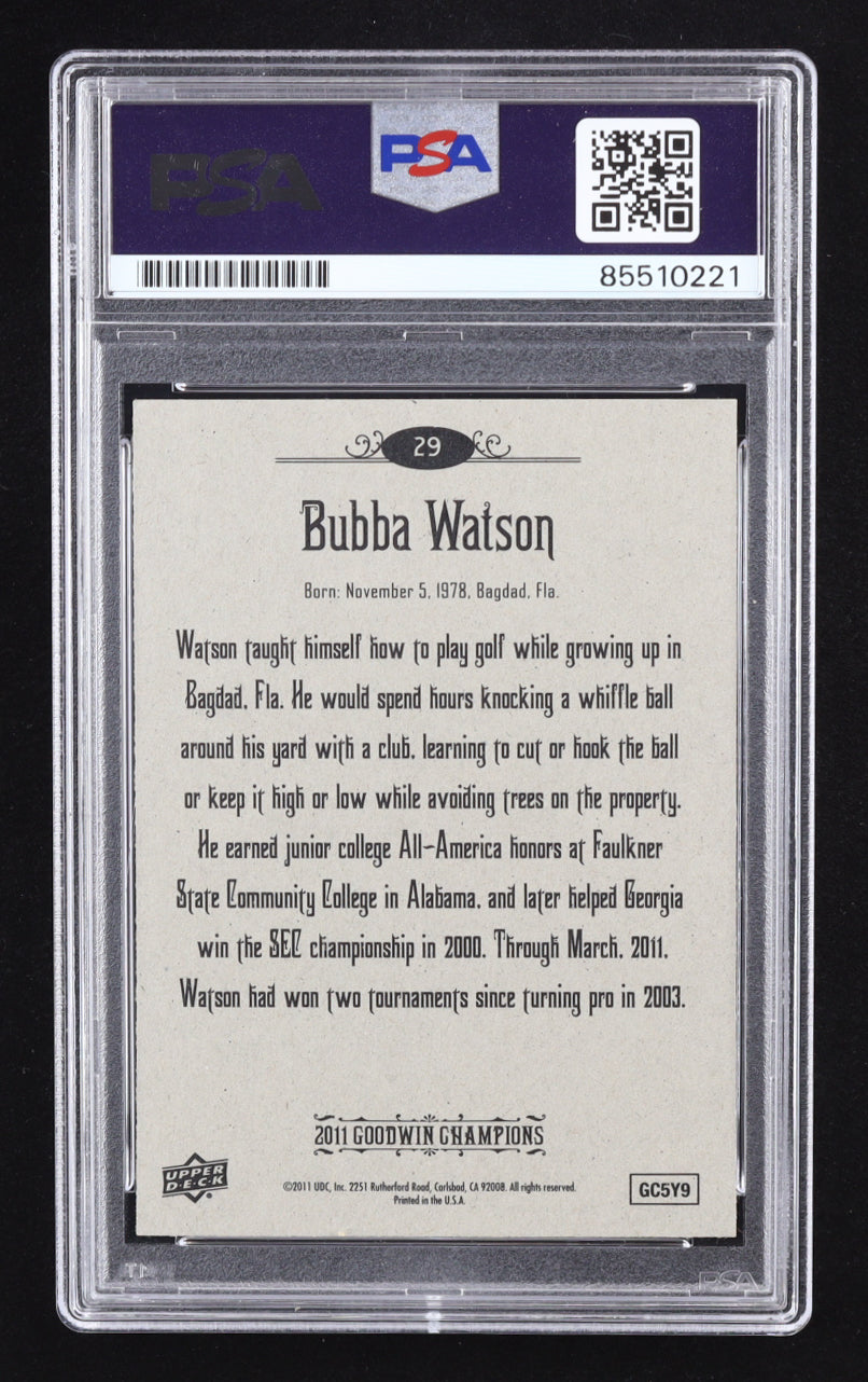 Bubba Watson Signed 2011 Upper Deck Goodwin Champions #29 RC (PSA Authentic Autograph) Autograph Graded PSA - Rookie Card
