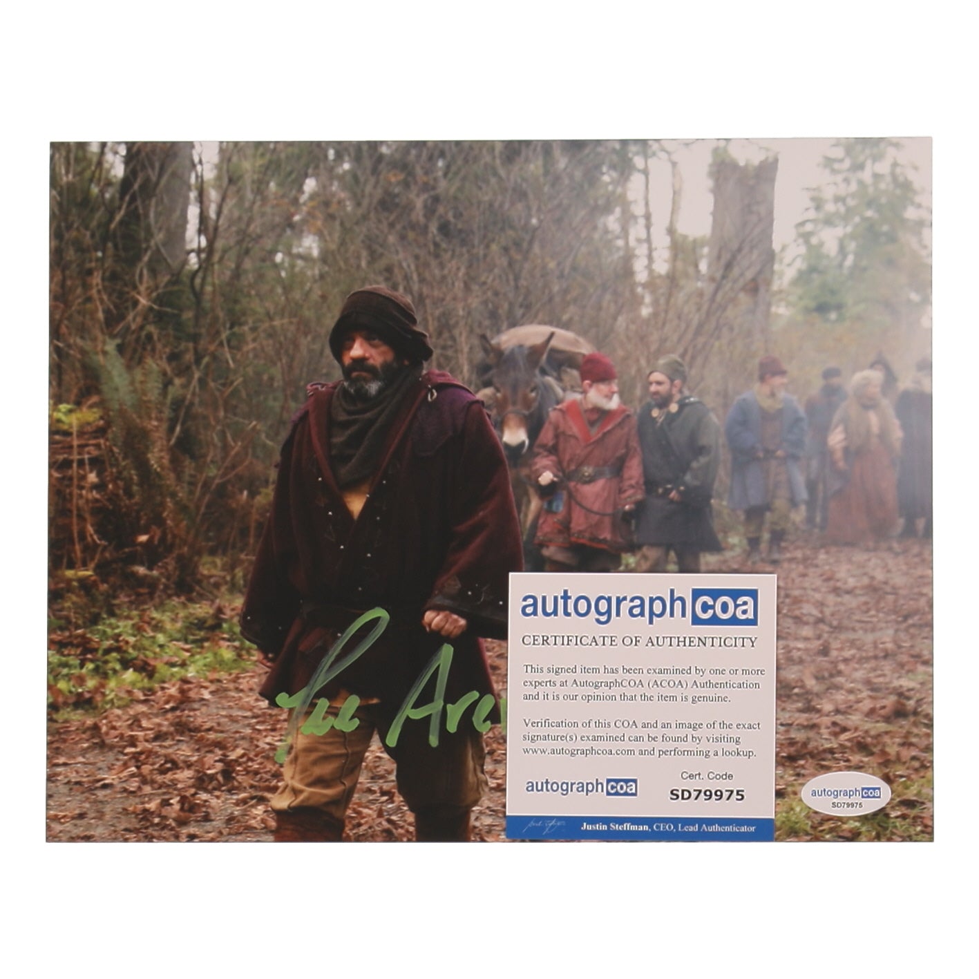 Lee Arenberg Signed (ACOA) "Once Upon A Time" 8x10 Photo - Grumpy / Leroy