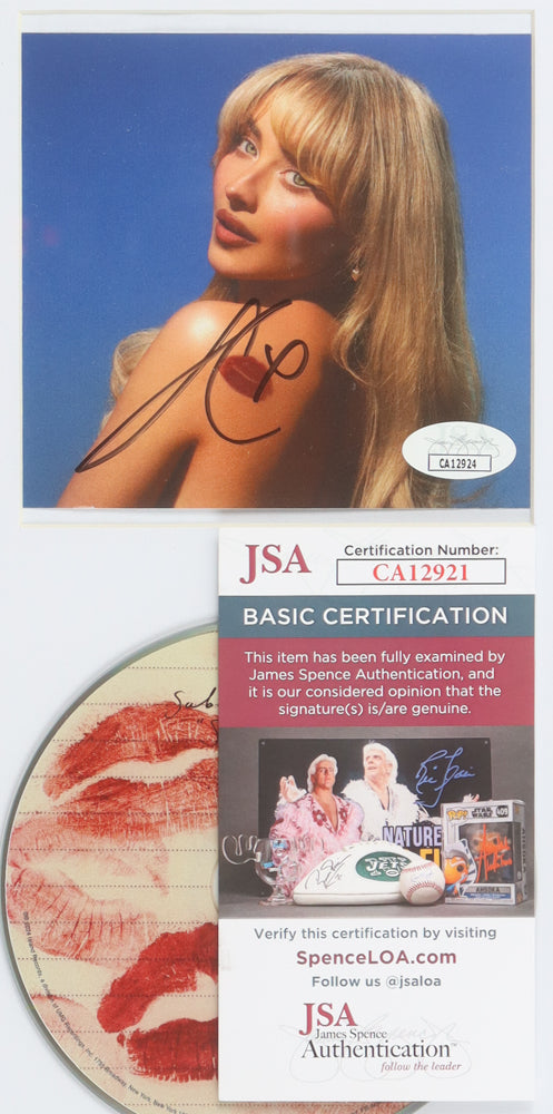 Sabrina Carpenter Signed (JSA) "Short N Sweet" Custom Framed CD Insert Display