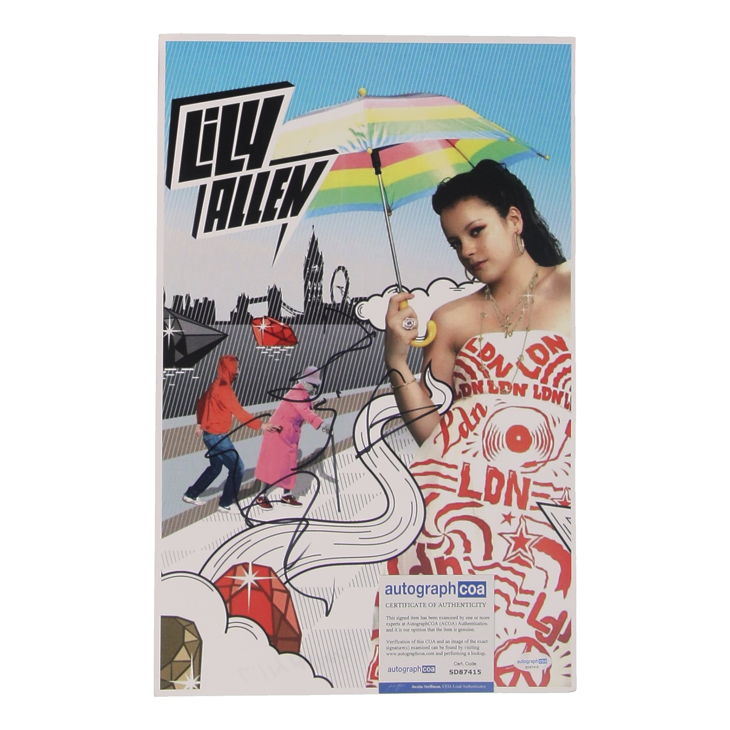 Lily Allen Signed 11x17 Photo (AutographCOA)