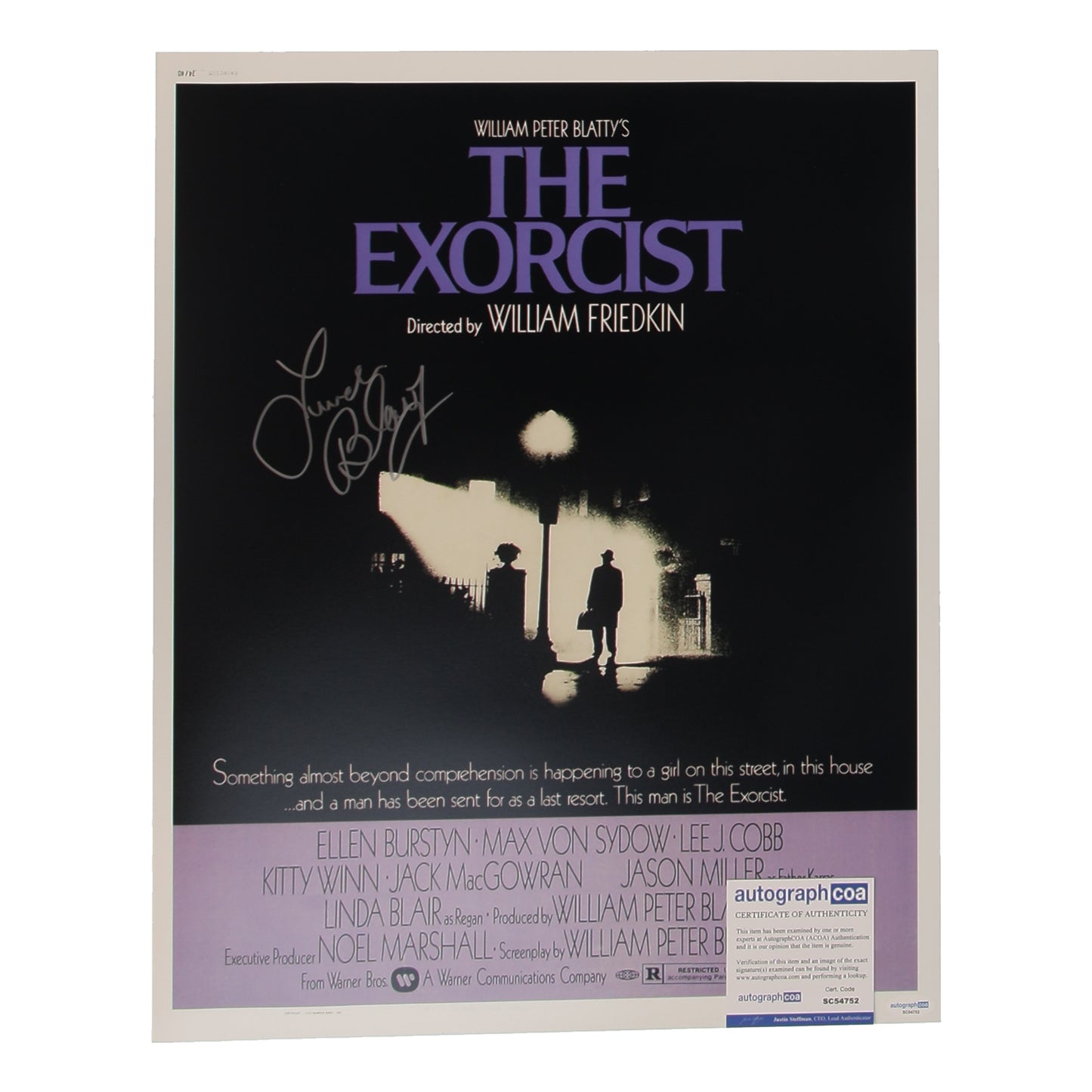 Linda Blair Signed "The Exorcist" 16x20 Poster (ACOA)