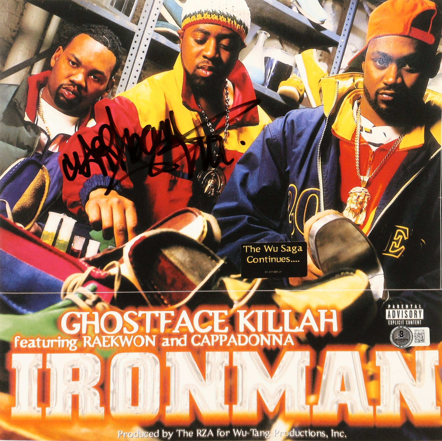 Cappadonna Signed "Ironman" 12x12 Photo (Beckett)
