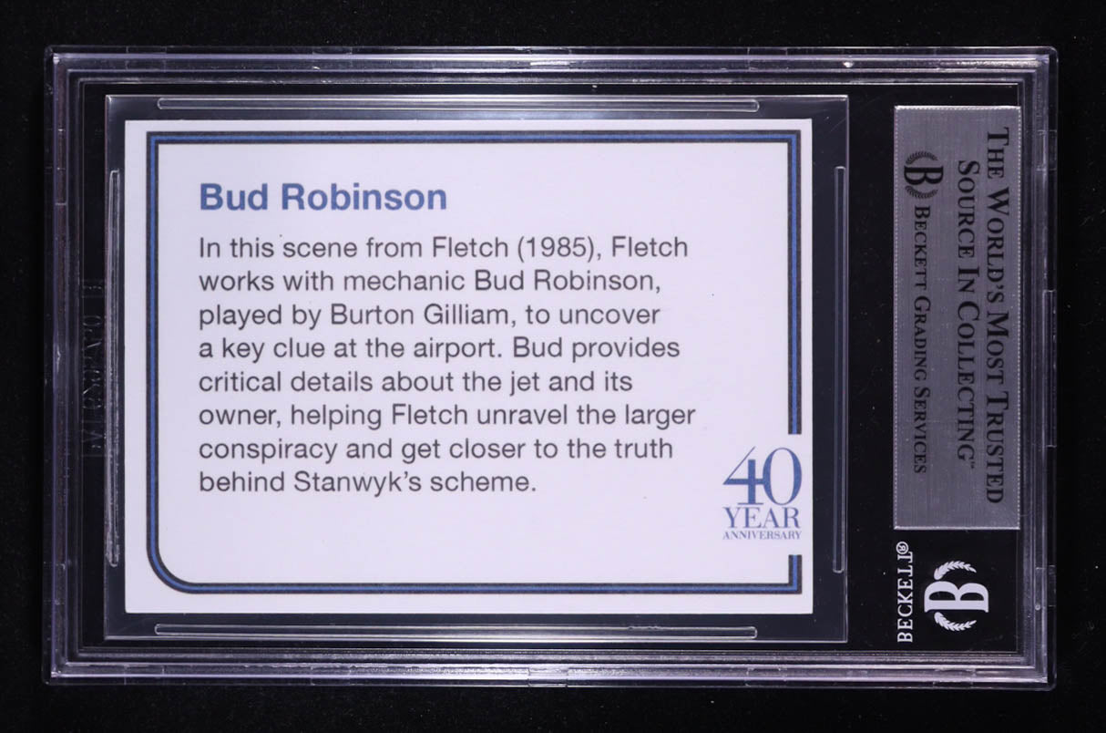 Burton Gilliam Signed "Fletch" Custom Trading Card (BGS) Bud Robinson