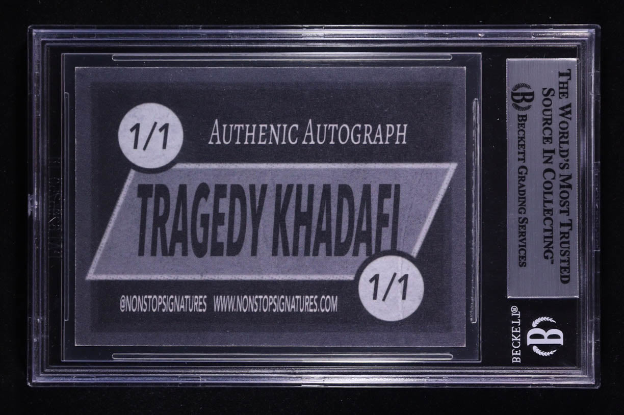 Tragedy Khadafi Signed Custom Trading Card (BGS)