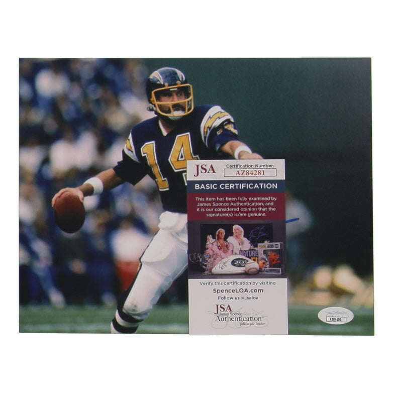 Dan Fouts Signed Chargers 8x10 Photo (JSA)