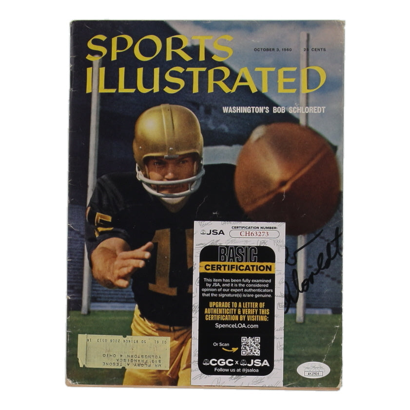 Bob Schloredt Signed 1960 Sports Illustrated Magazine (JSA)