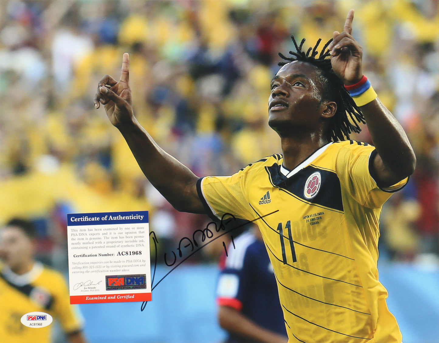 Juan Cuadrado Signed Team Colombia 11x14 Photo (PSA)