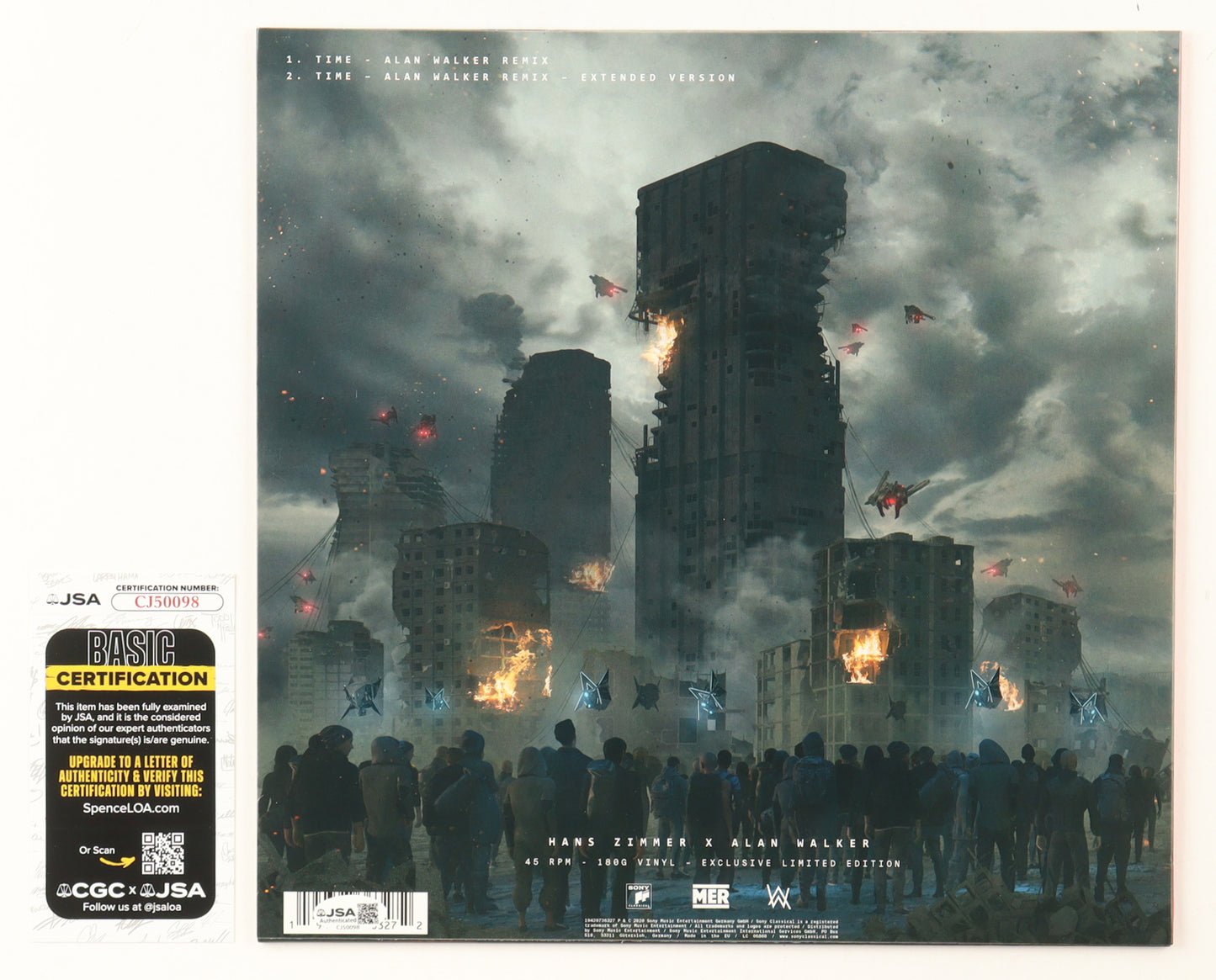Hans Zimmer Signed "Time Remix" Vinyl Record Album (JSA) - Composer