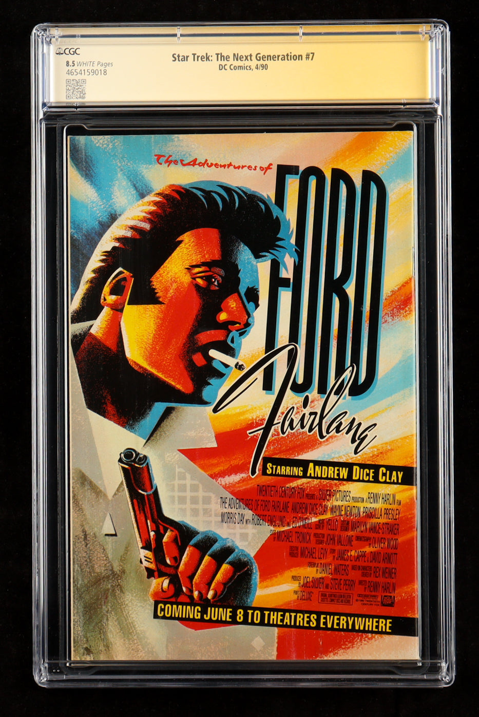 Brent Spiner Signed 1990 "Star Trek: The Next Generation" #7 DC Comic Book (CGC 8.5)