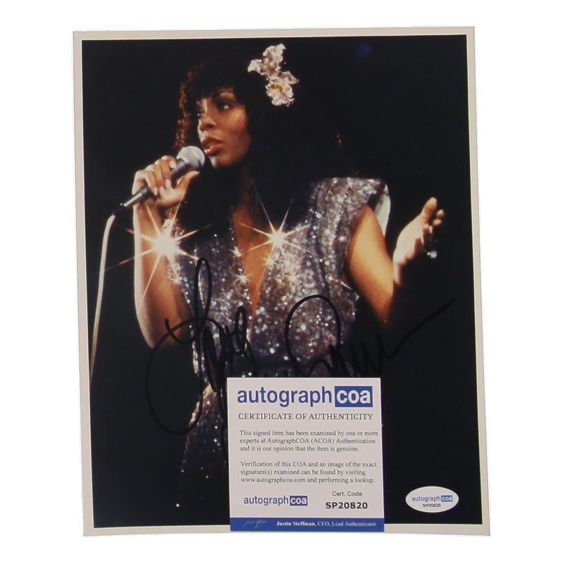 Donna Summer Signed 8x10 Photo Inscribed "Love" (ACOA)