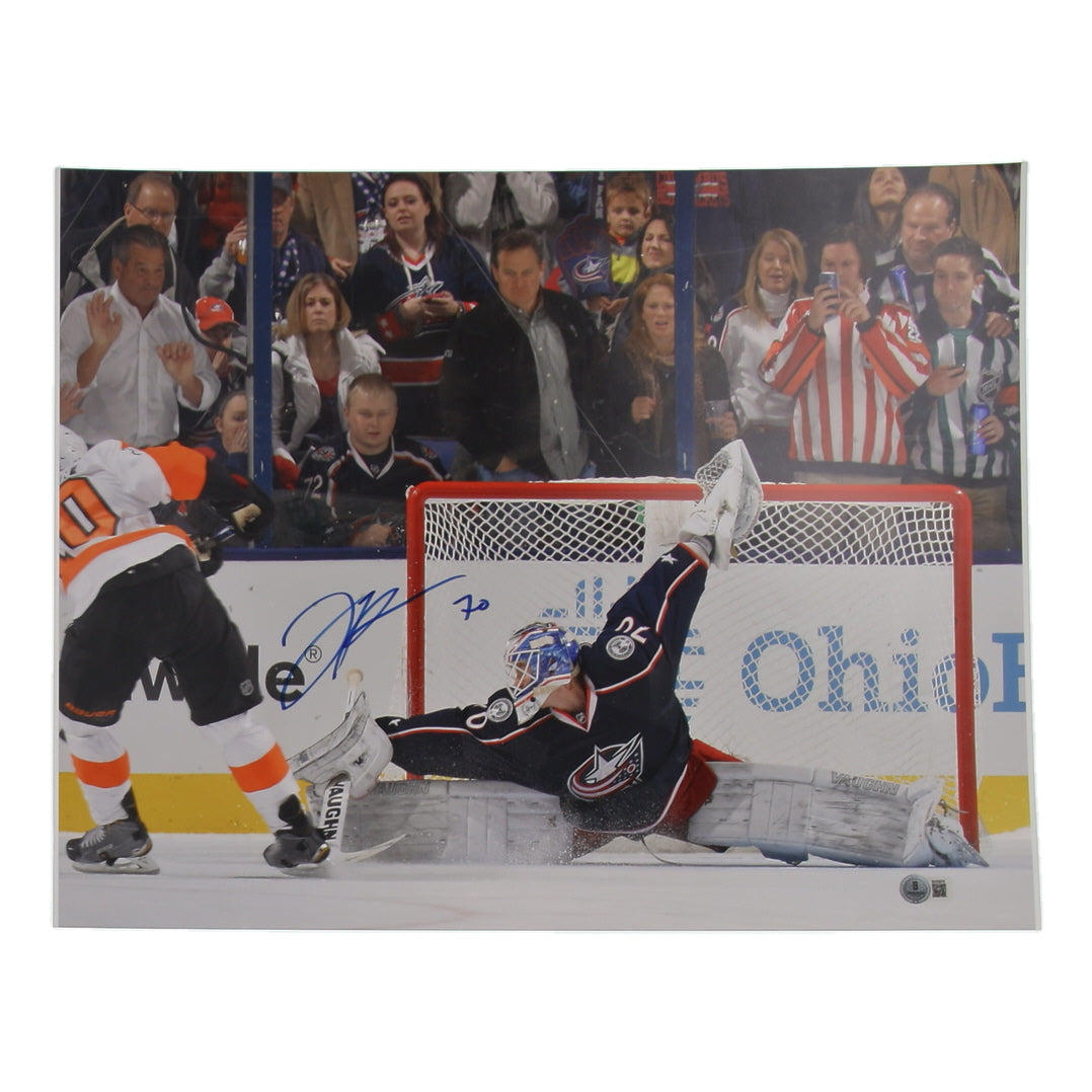 Daniil Tarasov Signed Blue Jackets 16x20 Photo (Beckett)