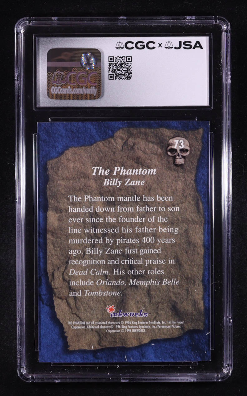 Billy Zane Signed 1996 Inkworks The Phantom Movie The Phantom-Billy Zane #73 (CGC 8.5 | Autograph Graded CGC 9) Autograph Graded CGC 9
