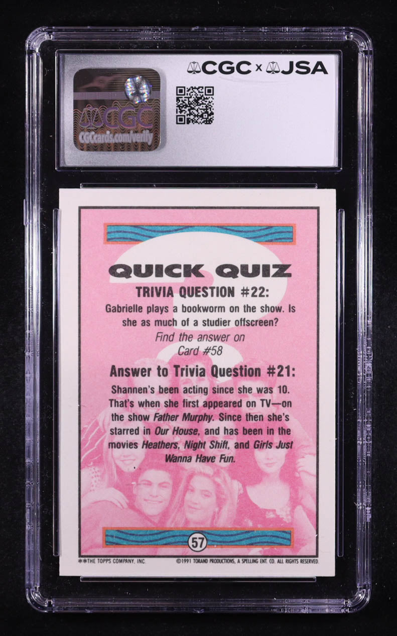Gabrielle Carteris Signed 1991 Topps Beverly Hills 90210 In the Beginning #81 (CGC 9 | Autograph Graded CGC 10) Autograph Graded CGC 10