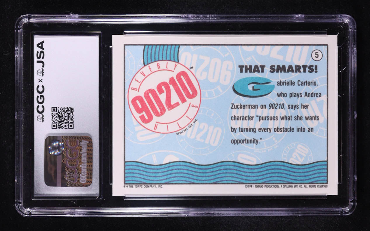 Gabrielle Carters Signed 1991 Topps Beverly Hills 90210 That Smarts! #5 (CGC 8.5 | Autograph Graded CGC 10) Autograph Graded CGC 10