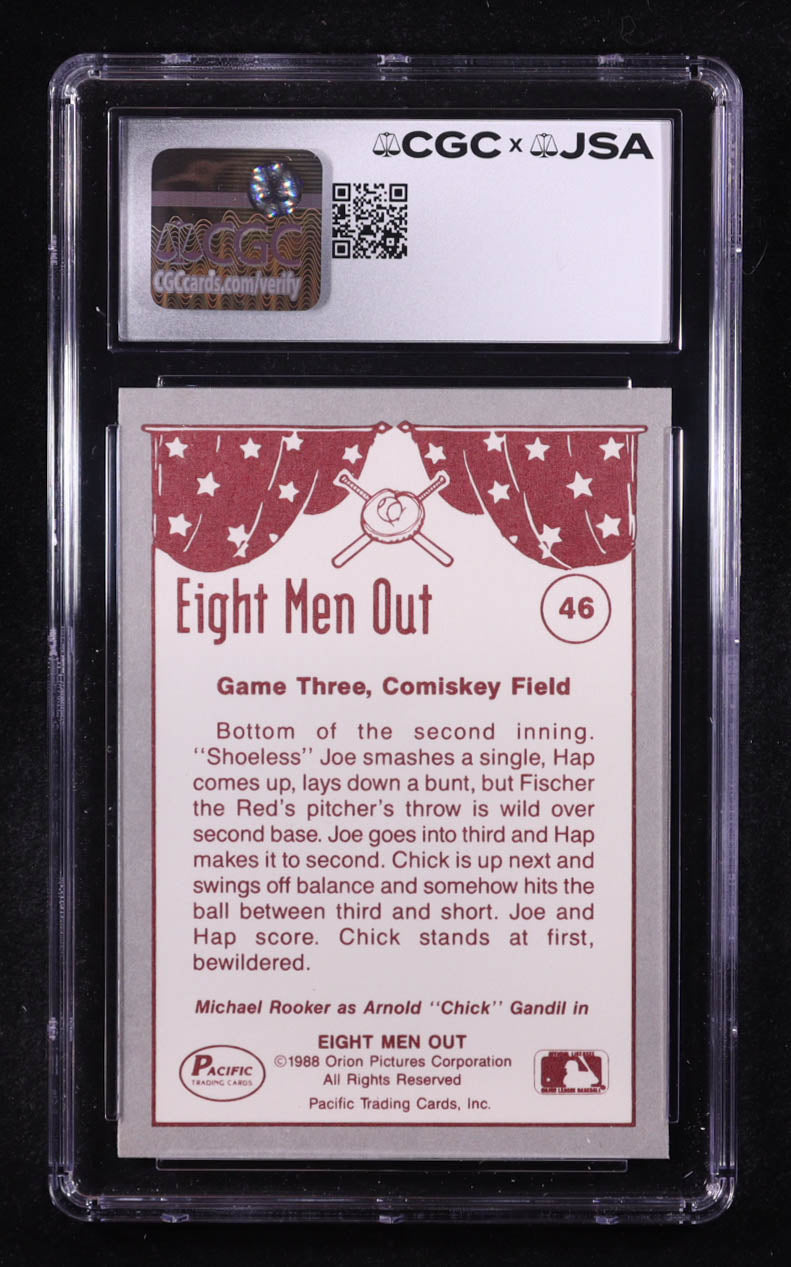 Michael Rooker Signed 1988 Pacific Eight Men Out Arnold "Chick" RBI Wins Game Three #46 (CGC 9 | Autograph Graded CGC 9) Autograph Graded CGC 9