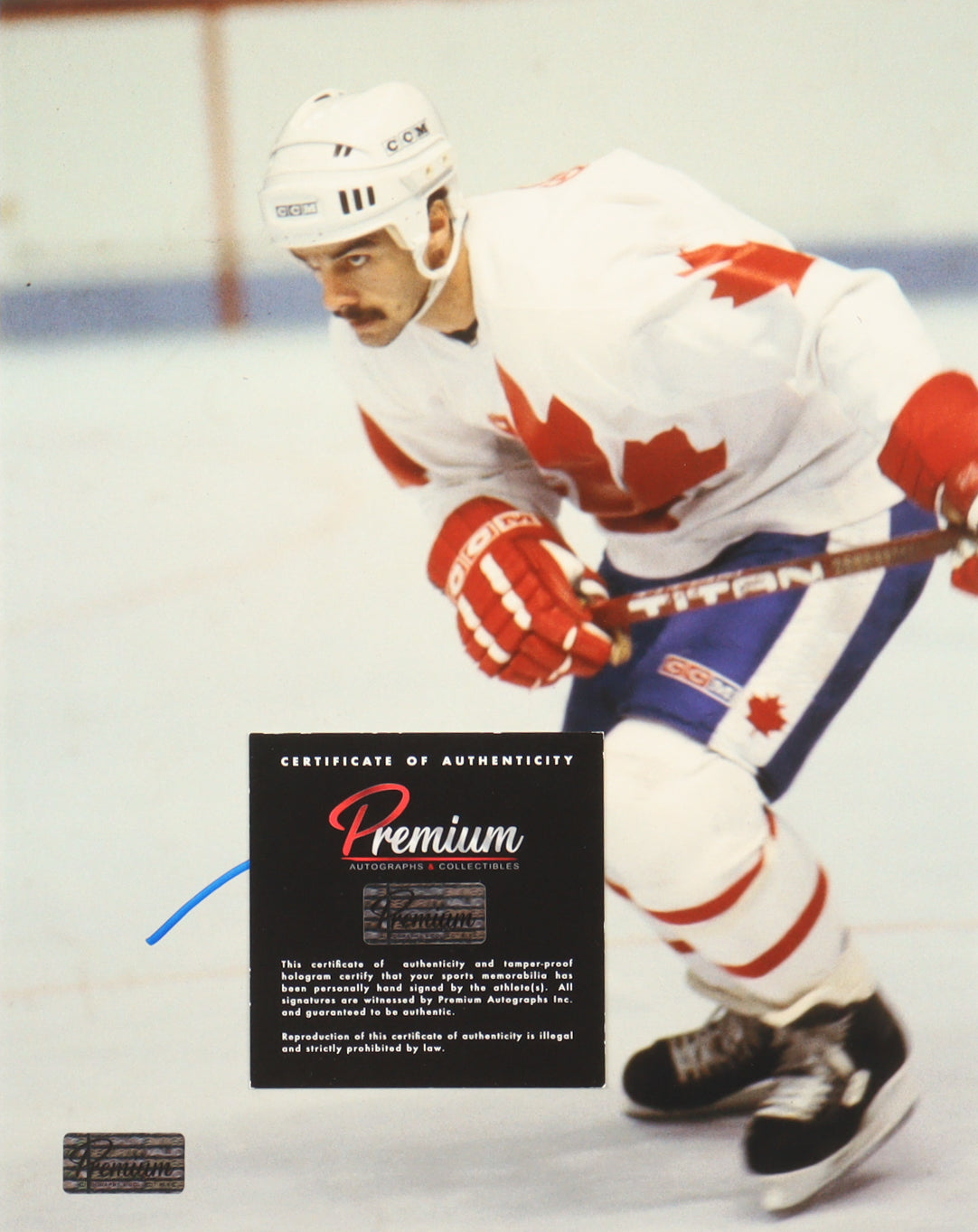 Michel Goulet Signed Team Canada 8x10 Photo (Premium Autographs)